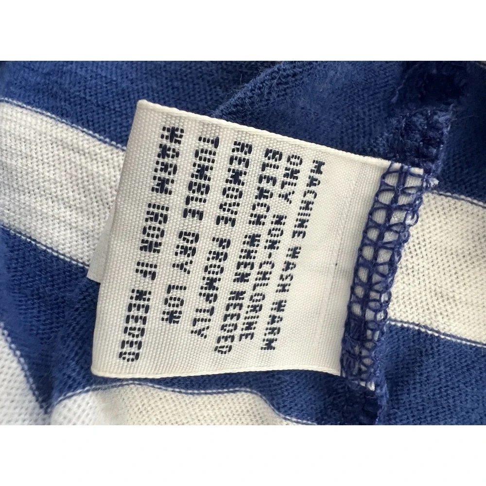 Vintage Polo Ralph Lauren Naval Tailors Blue Striped Long Sleeve T-shirt Small